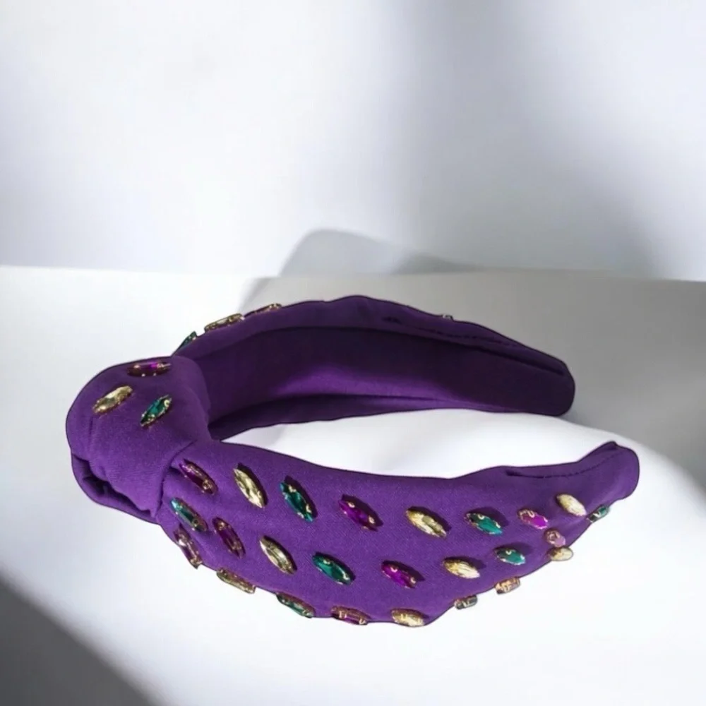 Sparkly Mardi Gras Headband - Vibrant Purple, Green, & Gold 💜💚💛 NWOT Headpiece